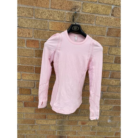 LULULEMON Swiftly Long Sleeve Hip Length Pink Peony Size 2 - Picture 4 of 6